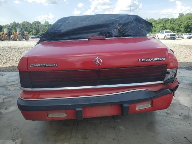 1C3XJ4535MG146711 - 1991 CHRYSLER LEBARON RED photo 6