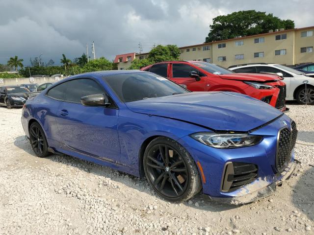 WBA13AR00MCG93841 - 2021 BMW M440XI BLUE photo 4