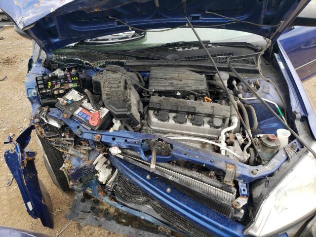 1HGES16344L024444 - 2004 HONDA CIVIC DX VP أزرق صورة 7