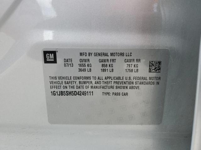 1G1JB5SH5D4249111 - 2013 CHEVROLET SONIC LS SILVER photo 12