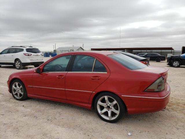 WDBRF52H77F930490 - 2007 MERCEDES-BENZ C 230 RED photo 2