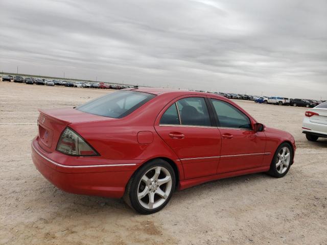 WDBRF52H77F930490 - 2007 MERCEDES-BENZ C 230 RED photo 3