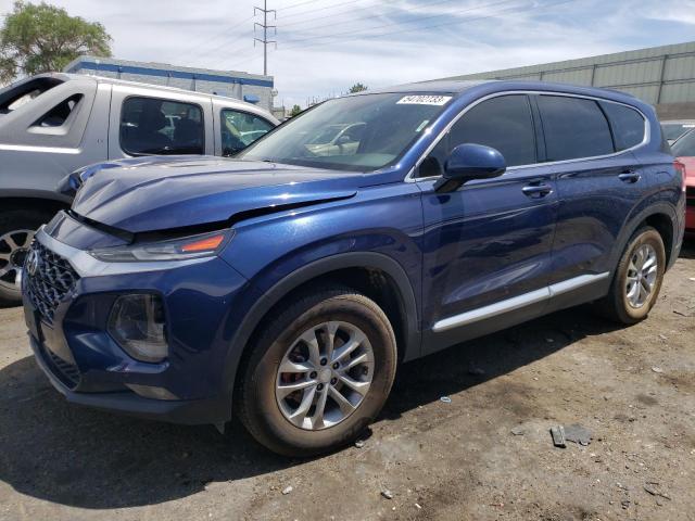 5NMS3CAD3KH050638 - 2019 HYUNDAI SANTA FE SEL BLUE photo 1