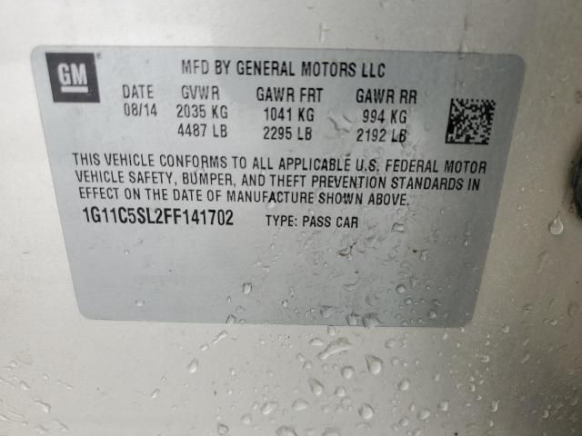 1G11C5SL2FF141702 - 2015 CHEVROLET MALIBU 1LT GOLD photo 13