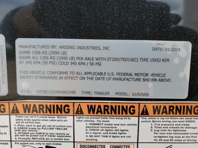 5YCBE1010RH001345 - 2024 ARISITRIES UNKNOWN BLACK photo 10