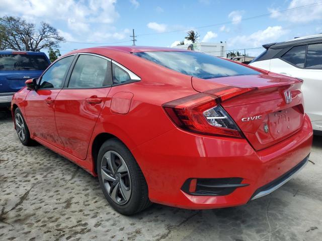 2HGFC2F60KH578091 - 2019 HONDA CIVIC LX RED photo 2