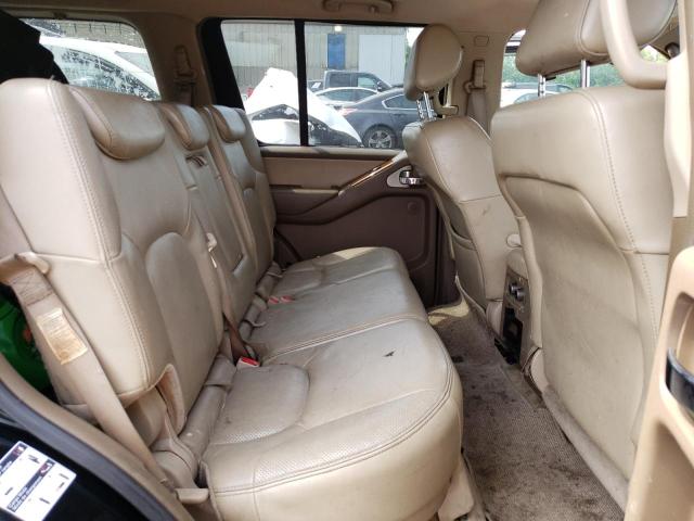 5N1AR18W25C727084 - 2005 NISSAN PATHFINDER LE BLACK photo 10