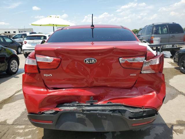 KNADM4A38E6371723 - 2014 KIA RIO LX RED photo 6
