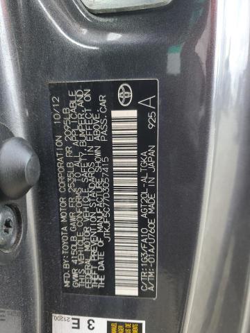 JTKJF5C77D3057415 - 2013 TOYOTA SCION TC 灰色 照片 13