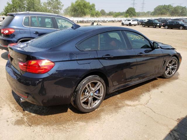 WBA4B3C52FG343961 - 2015 BMW 435 XI GRAN COUPE BLUE photo 3