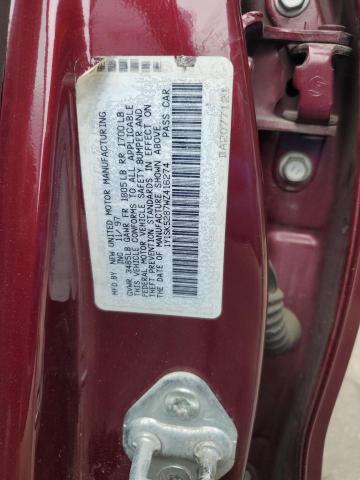 1Y1SK5287WZ416274 - 1998 CHEVROLET GEO PRIZM BASE BURGUNDY photo 12