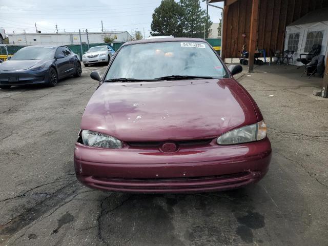 1Y1SK5287WZ416274 - 1998 CHEVROLET GEO PRIZM BASE BURGUNDY photo 5