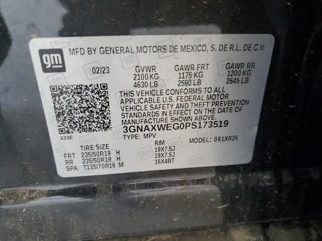 3GNAXWEG0PS173519 - 2023 CHEVROLET EQUINOX RS CHARCOAL photo 13