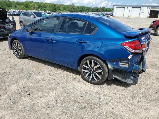 19XFB2F90FE009707 - 2015 HONDA CIVIC EXL BLUE photo 2