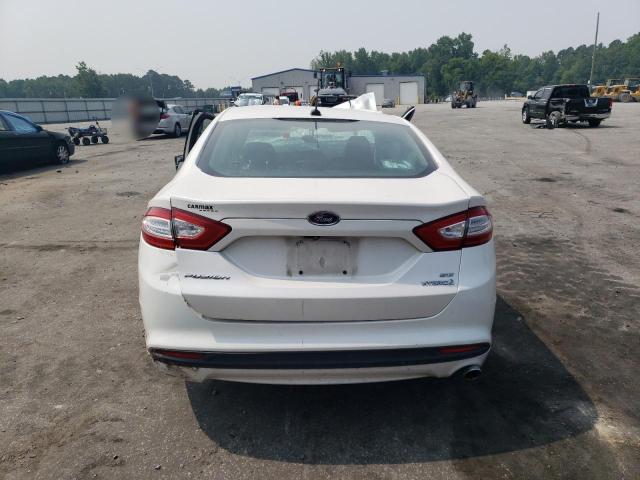 3FA6P0LU6FR255481 - 2015 FORD FUSION SE HYBRID WHITE photo 6