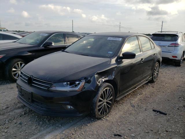 3VWD17AJ6GM301360 - 2016 VOLKSWAGEN JETTA SPORT BLACK photo 1