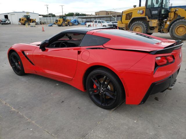 1G1YH2D77E5109878 - 2014 CHEVROLET CORVETTE STINGRAY Z51 1LT RED photo 2