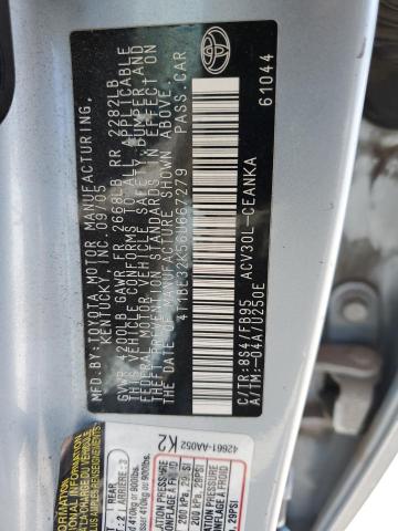 4T1BE32K56U667279 - 2006 TOYOTA CAMRY LE BLUE photo 12