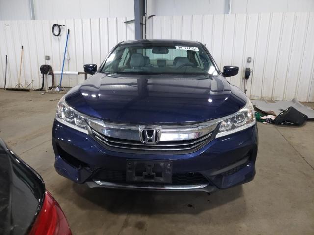 1HGCR2F37GA210648 - 2016 HONDA ACCORD LX BLUE photo 5