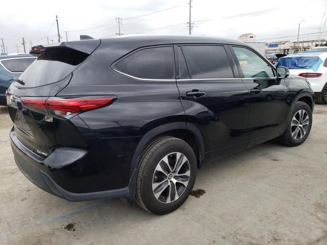 5TDGZRBH6NS228519 - 2022 TOYOTA HIGHLANDER XLE 黑色 照片 3