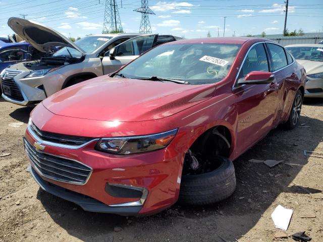 1G1ZD5ST2JF281824 - 2018 CHEVROLET MALIBU LT RED photo 2