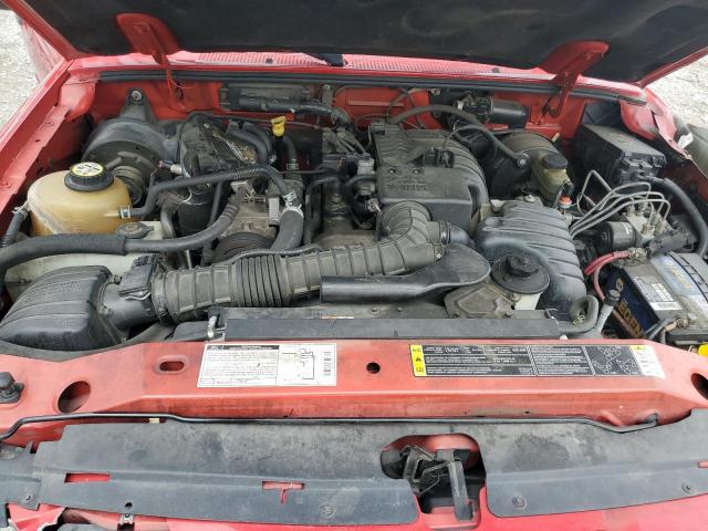 1FTYR10D21PB26256 - 2001 FORD RANGER RED photo 11