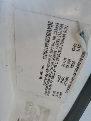 2G4WB52K841184710 - 2004 BUICK REGAL LS 白色 照片 12