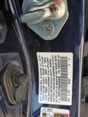 19XFA1F64AE044553 - 2010 HONDA CIVIC LX-S Կապույտ լուսանկար 13