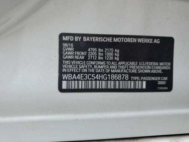 WBA4E3C54HG186878 - 2017 BMW 440I GRAN COUPE WHITE photo 12