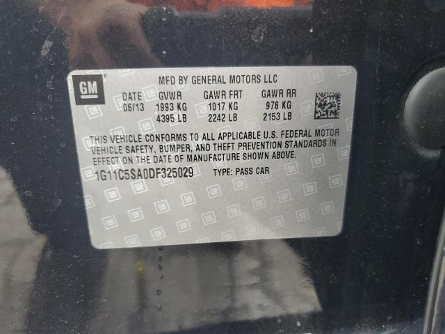 1G11C5SA0DF325029 - 2013 CHEVROLET MALIBU 1LT BLACK photo 12