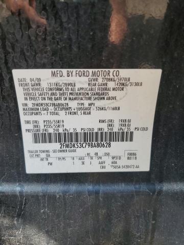 2FMDK53C79BA80628 - 2009 FORD FLEX LIMITED BLACK photo 13