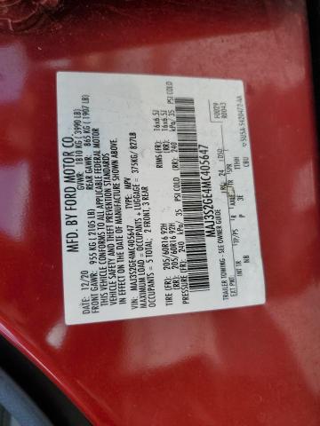 MAJ3S2GE4MC405647 - 2021 FORD ECOSPORT SE 勃艮第红 照片 13