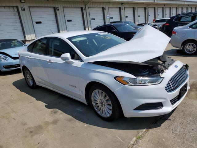 3FA6P0LU9FR238996 - 2015 FORD FUSION SE HYBRID WHITE photo 4