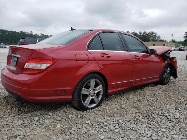 WDDGF5EB0AF432127 - 2010 MERCEDES-BENZ C CLASS 300 RED photo 3