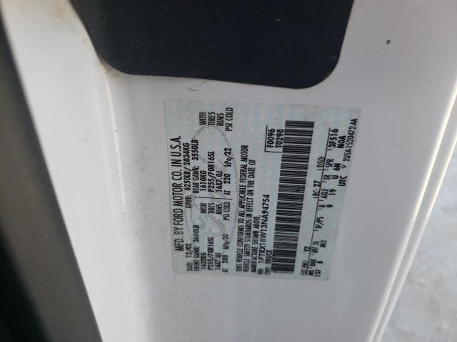 1FTRX18W13NA94754 - 2003 FORD F-150 WHITE photo 12