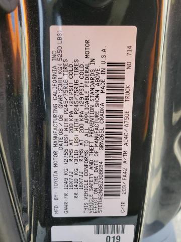 5TETU62N86Z308684 - 2006 TOYOTA TACOMA PRERUNNER ACCESS CAB BLACK photo 13