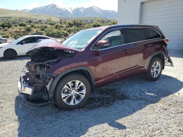 5TDJKRFHXFS212670 - 2015 TOYOTA HIGHLANDER XLE RED photo 1