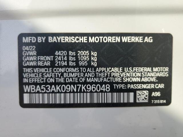 WBA53AK09N7K96048 - 2022 BMW 228I WHITE photo 12