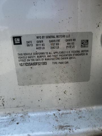 1G11C5SA8DF321083 - 2013 CHEVROLET MALIBU 1LT SILVER photo 12