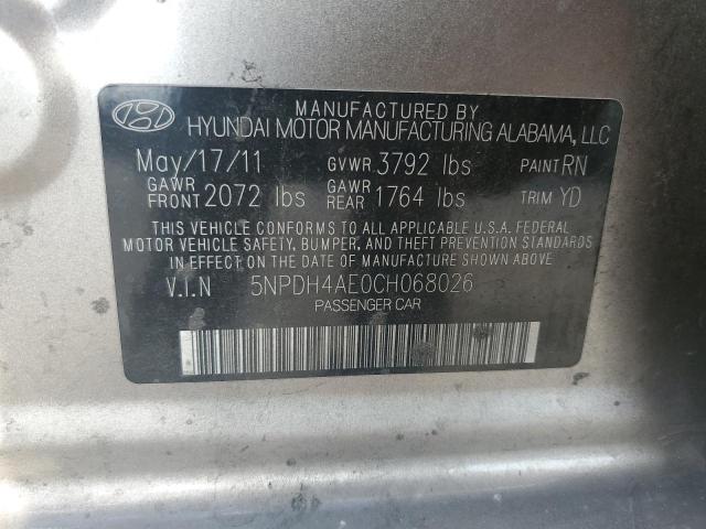 5NPDH4AE0CH068026 - 2012 HYUNDAI ELANTRA GLS BROWN photo 13