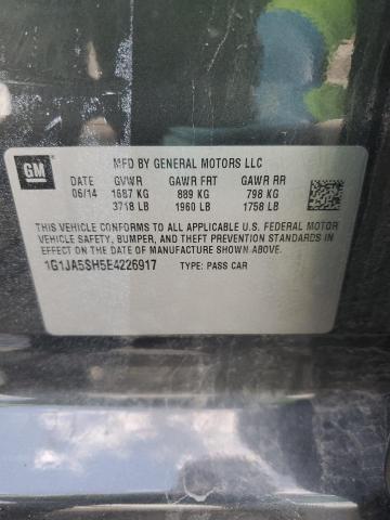 1G1JA5SH5E4226917 - 2014 CHEVROLET SONIC LS CHARCOAL photo 12