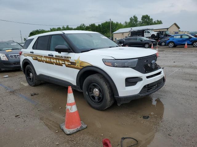 1FM5K8AB1MGC01445 - 2021 FORD EXPLORER POLICE INTERCEPTOR WHITE photo 4