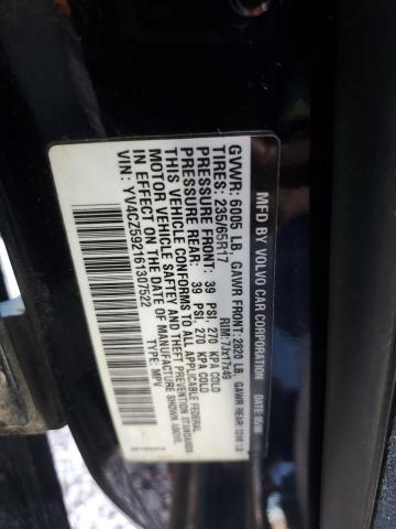 YV4CZ592161307522 - 2006 VOLVO XC90 BLACK photo 12