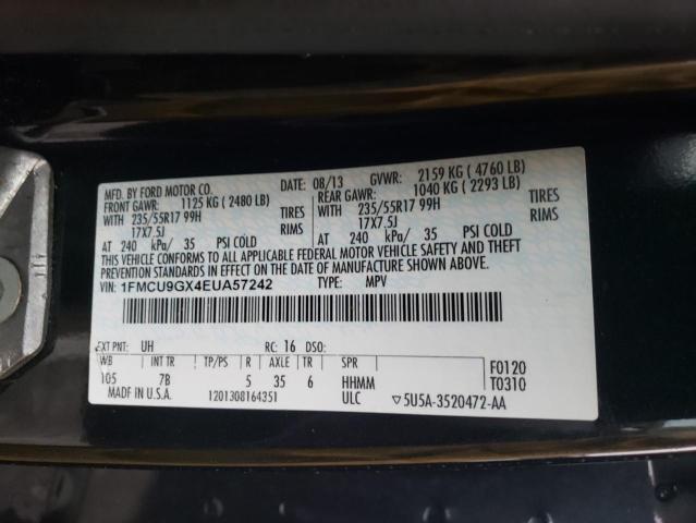 1FMCU9GX4EUA57242 - 2014 FORD ESCAPE SE BLACK photo 13