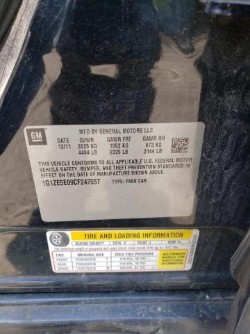 1G1ZE5E09CF247557 - 2012 CHEVROLET MALIBU LTZ გრაფიტი ფოტო 12