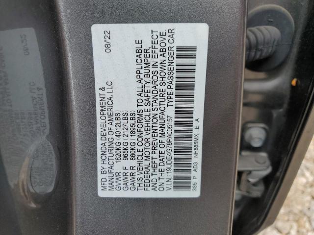 19UDE4G78PA005157 - 2023 ACURA INTEGRA A-SPEC TECH GRAY photo 12