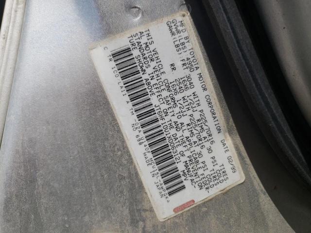 JT6HF10U1X0063121 - 1999 LEXUS RX 300 SILVER photo 12