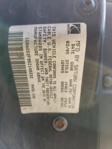 1G8AG52F85Z148232 - 2005 SATURN ION LEVEL 1 SILVER photo 13