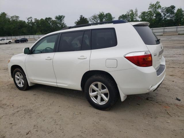 JTEDA41A892002945 - 2009 TOYOTA HIGHLANDER WHITE photo 2