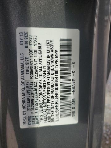 5FNRL5H60DB044186 - 2013 HONDA ODYSSEY EXL Boz foto 13